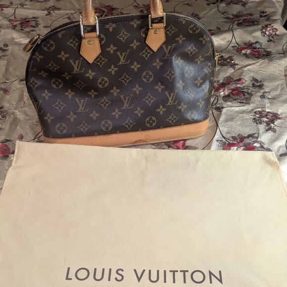 Louis Vuitton Alma PM Monogram Canvas Leather Hand Bag Authentic Vintage - Picture 7 of 16